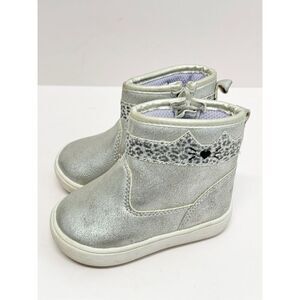 Stride Rite 360 Magnolia Baby Ankle Booties Size 3 Months Silver